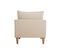 Fauteuil Scandinave En Tissu Beige Et Bois Clair Kate