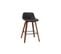 Tabourets De Bar Design Noir Et Noyer H65 Cm (lot De 2) Nonie