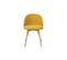 Chaises Scandinaves En Tissu Effet Velours Jaune Moutarde Et Bois Clair Massif (lot De 2) Celeste