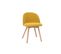 Chaises Scandinaves En Tissu Effet Velours Jaune Moutarde Et Bois Clair Massif (lot De 2) Celeste