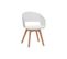 Chaise Scandinave Blanche Et Bois Clair Massif Prisma