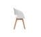 Chaise Scandinave Blanche Et Bois Clair Massif Prisma