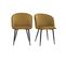 Chaises Design En Tissu Velours Bronze Et Métal Noir (lot De 2) Vanity