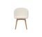 Chaises Scandinaves En Tissu Effet Laine Bouclée Blanc Cassé Et Bois Clair Massif (lot De 2) Vanity