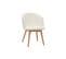 Chaises Scandinaves En Tissu Effet Laine Bouclée Blanc Cassé Et Bois Clair Massif (lot De 2) Vanity