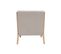 Fauteuil Scandinave En Tissu Effet Velours Beige Et Bois Clair Massif Derry