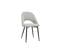 Chaises Vintage En Tissu Effet Velours Texturé Gris Et Métal Noir (lot De 2) Cosette