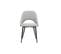 Chaises Vintage En Tissu Effet Velours Texturé Gris Et Métal Noir (lot De 2) Cosette