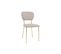 Chaises Design En Tissu Velours Gaufré Taupe Et Métal Doré (lot De 2) Lepidus