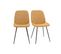 Chaises En Tissu Effet Velours Jaune Moutarde Et Métal Noir (lot De 2) Kaoly