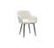 Chaises En Tissu Effet Laine Bouclée Blanc Cassé Et Métal Noir (lot De 2) Laurette