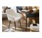 Chaises En Tissu Effet Laine Bouclée Blanc Cassé Et Métal Noir (lot De 2) Laurette