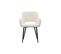 Chaises En Tissu Effet Laine Bouclée Blanc Cassé Et Métal Noir (lot De 2) Laurette