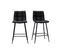 Tabourets De Bar Design Noirs H65 Cm (lot De 2) Maxwell