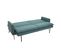 Canapé Convertible Scandinave 3 Places En Tissu Vert Et Bois Clair Stewart