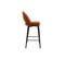 Tabouret De Bar Design En Velours Terre Brûlée Et Métal H69 Cm Bellerose