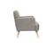 Fauteuil Scandinave En Tissu Gris Clair Et Bois Clair Isko