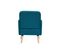 Fauteuil Scandinave En Tissu Bleu Canard Et Bois Clair Isko