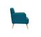 Fauteuil Scandinave En Tissu Bleu Canard Et Bois Clair Isko