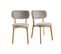 Chaises Scandinaves En Tissu Gris Clair Et Bois Clair Massif (lot De 2) Fauvette