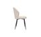 Chaises Design En Tissu Effet Velours Beige Et Métal Noir (lot De 2) Fanette