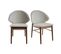 Chaises Vintage En Tissu Gris Clair Et Bois Foncé (lot De 2) Spike