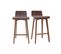 Tabourets De Bar Scandinaves Noyer H65 Cm (lot De 2) Baltik