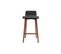 Tabourets De Bar Scandinaves Noyer Et Noir H65 Cm (lot De 2) Baltik