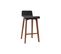 Tabourets De Bar Scandinaves Noyer Et Noir H65 Cm (lot De 2) Baltik