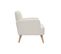 Fauteuil Scandinave En Tissu Effet Laine Bouclée Blanc Cassé Et Bois Clair Isko