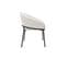 Chaise Design En Tissu Velours Chenille Blanc Cassé Et Métal Noir Jenna