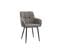 Chaises Design Matelassées En Tissu Velours Texturé Gris Et Métal Noir (lot De 2) Montero