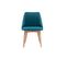 Chaises Scandinaves En Tissu Bleu Canard Et Bois Clair (lot De 2) Higgins