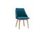 Chaises Scandinaves En Tissu Bleu Canard Et Bois Clair (lot De 2) Higgins