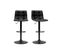 Tabourets De Bar Réglables Design Noirs (lot De 2) Maxwell