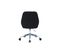 Chaise De Bureau Design Réglable En Tissu Velours Noir Et Acier Chromé 360° Holo