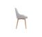 Chaises Scandinaves En Tissu Gris Clair Et Bois Clair Massif (lot De 2) Holo