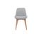 Chaises Scandinaves En Tissu Gris Clair Et Bois Clair Massif (lot De 2) Holo