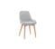 Chaises Scandinaves En Tissu Gris Clair Et Bois Clair Massif (lot De 2) Holo