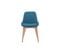 Chaises Scandinaves En Tissu Bleu Canard Et Bois Clair Massif (lot De 2) Holo