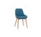 Chaises Scandinaves En Tissu Bleu Canard Et Bois Clair Massif (lot De 2) Holo