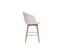 Tabourets De Bar Design Blanc Et Bois Clair H68 Cm (lot De 2) Vanity