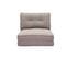 Chauffeuse 1 Place Convertible En Tissu Taupe Sally