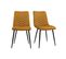 Chaises Design En Tissu Velours Bronze Et Métal Noir (lot De 2) Pumpkin