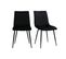 Chaises Design Noires En Tissu Velours Et Métal (lot De 2) Pumpkin