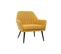 Fauteuil Design En Tissu Effet Velours Texturé Jaune Moutarde Et Métal Noir Gaston