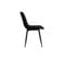 Chaises Design Noires En Tissu Velours Noir Et Métal (lot De 2) Maxwell