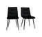 Chaises Design Noires En Tissu Velours Noir Et Métal (lot De 2) Maxwell