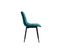 Chaises Design En Tissu Velours Bleu Canard Et Métal Noir (lot De 2) Maxwell