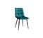 Chaises Design En Tissu Velours Bleu Canard Et Métal Noir (lot De 2) Maxwell